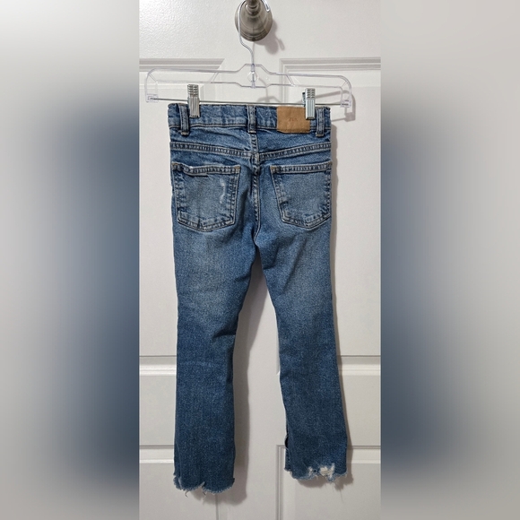 Zara Blue Cropped Distressed Jeans - Picture 4 of 4